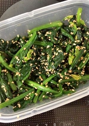 ほうれん草のごま油和え 簡単!-レシピのメイン写真