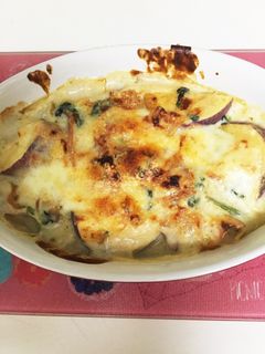 さつまいもとほうれん草の和風グラタン-レシピのメイン写真