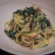 簡単♪ほうれん草ベーコンエッグパスタ