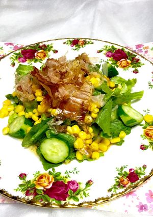 簡単昆布ドレッシングの和風サラダ-レシピのメイン写真