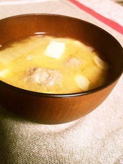 いわしの活用②つみれ入りお味噌汁-レシピのメイン写真