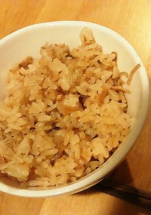 簡単！シーチキンとなめ茸の炊き込みご飯-レシピのメイン写真