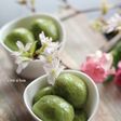 お豆腐で♪ふわふわ抹茶白玉