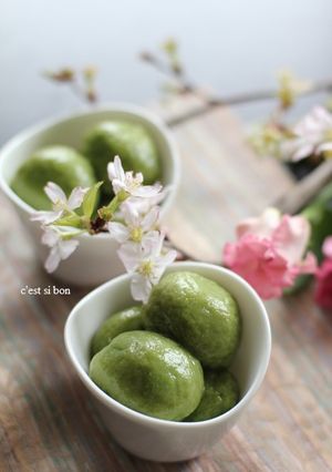お豆腐で♪ふわふわ抹茶白玉-レシピのメイン写真