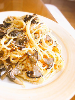 超簡単!明太きのこクリームパスタ♪♪-レシピのメイン写真