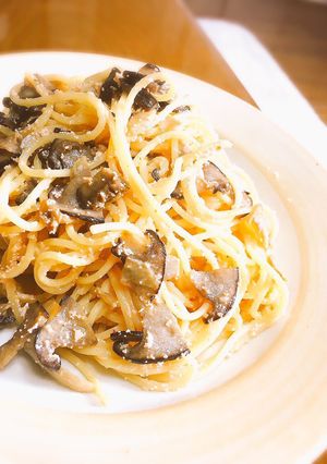 超簡単！明太きのこクリームパスタ♪♪-レシピのメイン写真