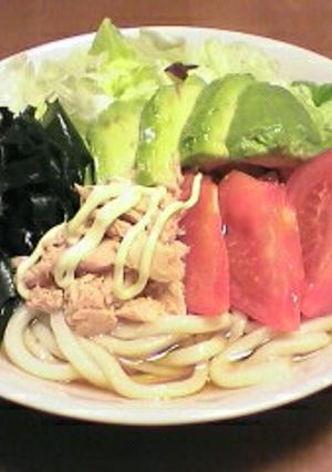 野菜室の大掃除♪簡単♪サラダうどん-レシピのメイン写真