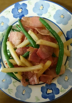 冷凍いんげんフライドポテトの簡単炒め物-レシピのメイン写真