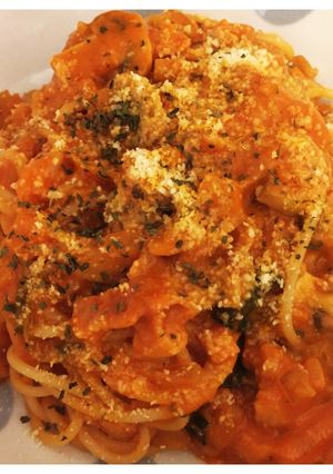簡単レストランの味♡トマトクリームパスタ-レシピのメイン写真
