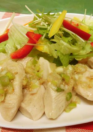 鶏胸肉のねぎシャンタン掛け♪-レシピのメイン写真