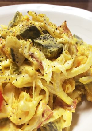 カリカリベーコンとチーズの☆南瓜サラダ☆-レシピのメイン写真