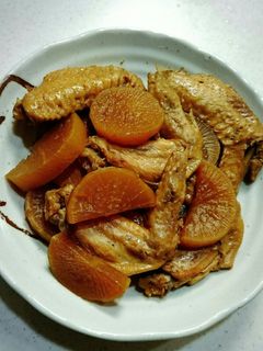 大根と鶏手羽先煮♡-レシピのメイン写真