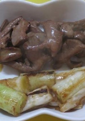 ハツステーキと焼きネギ-レシピのメイン写真