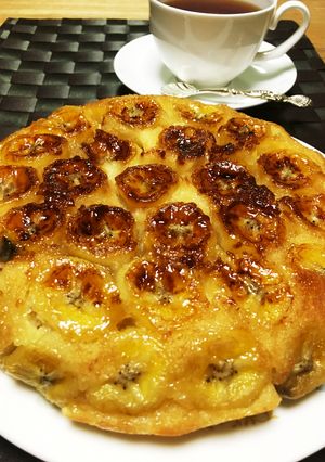 子供と作るキャラメルバナナケーキ！-レシピのメイン写真