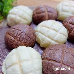 รูปของ 食パン生地で♡メロンパン♡おいしいぞ