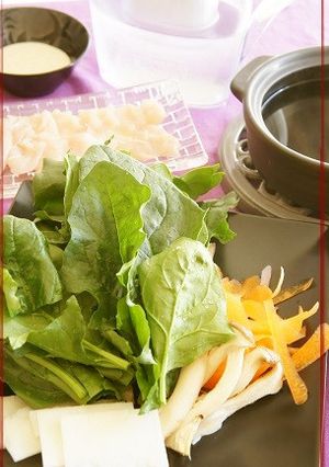 胡桃だれ☆ほうれん草とささみしゃぶ-レシピのメイン写真