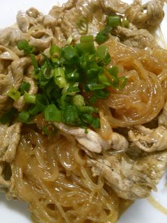 簡単♪豚肉と春雨の オイスターソース炒め-レシピのメイン写真