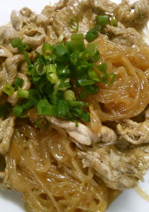 簡単♪豚肉と春雨の オイスターソース炒め-レシピのメイン写真