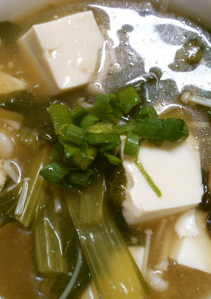 簡単！小松菜と 豆腐のとろみ中華スープ♪-レシピのメイン写真