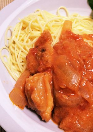 チキンの豆乳トマトクリーム煮-レシピのメイン写真