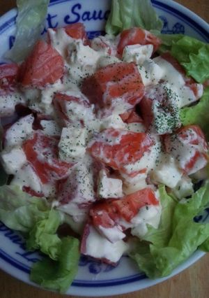 サーモンとクリチとトマトのシーザーサラダ-レシピのメイン写真