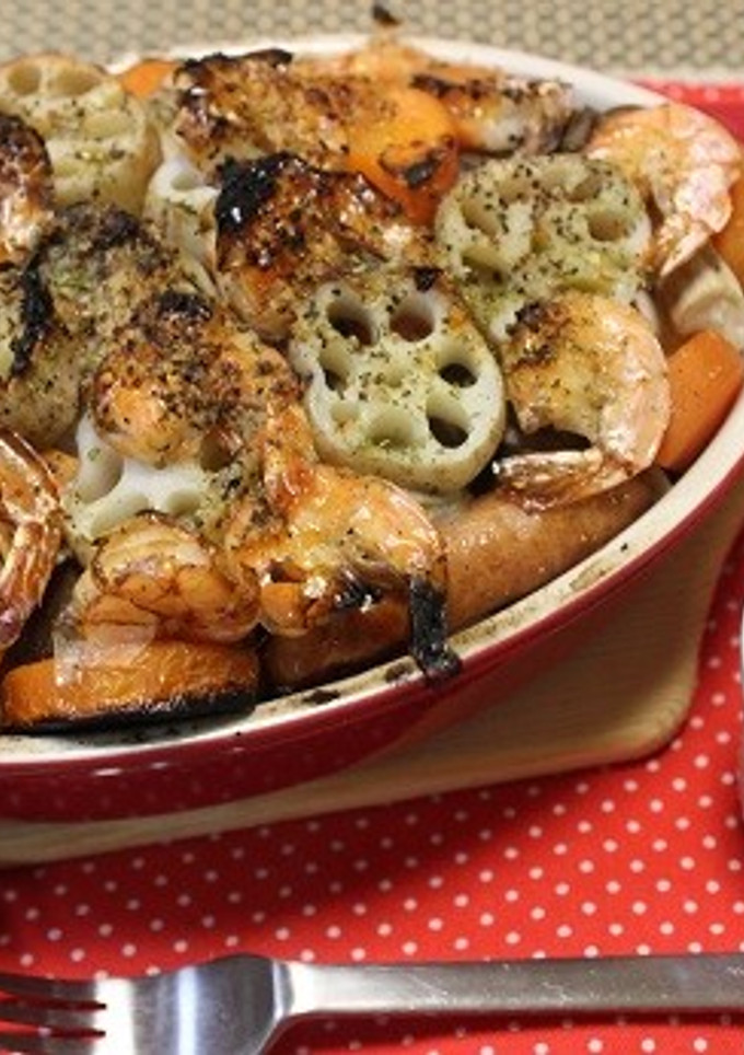 魚焼きグリルで簡単！海鮮ぎゅうぎゅう焼き-レシピのメイン写真
