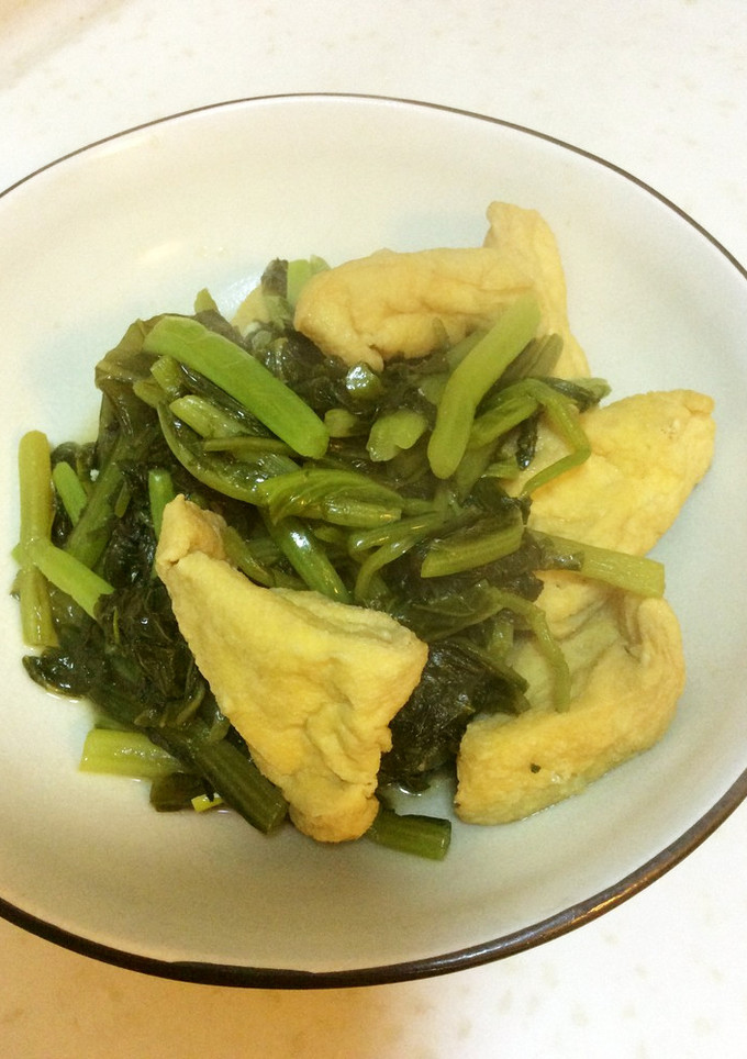 青菜の塩漬けと三角揚げのさっと煮-レシピのメイン写真