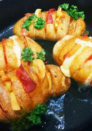 ありあわせ材料でハッセルバックポテト-レシピのメイン写真
