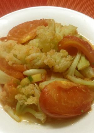 トマトカリフラワー炒め（番茄炒花菜）-レシピのメイン写真