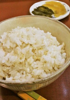 圧力鍋で米粒麦入りご飯～氷を加えて～-レシピのメイン写真