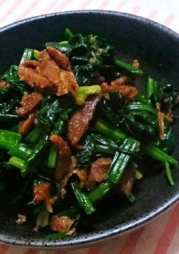大豆のお肉のしぐれ煮と青菜の和え物★-レシピのメイン写真