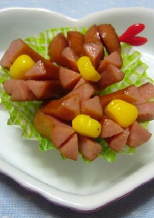 お弁当に♪お花のウインナ～！-レシピのメイン写真