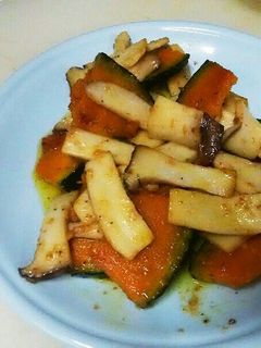 簡単!エリンギカボチャマヨネーズ炒め★-レシピのメイン写真