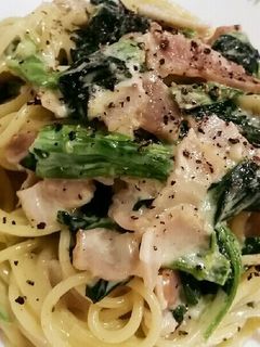 ベーコンとほうれん草のクリームパスタ-レシピのメイン写真