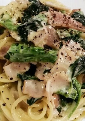 ベーコンとほうれん草のクリームパスタ-レシピのメイン写真