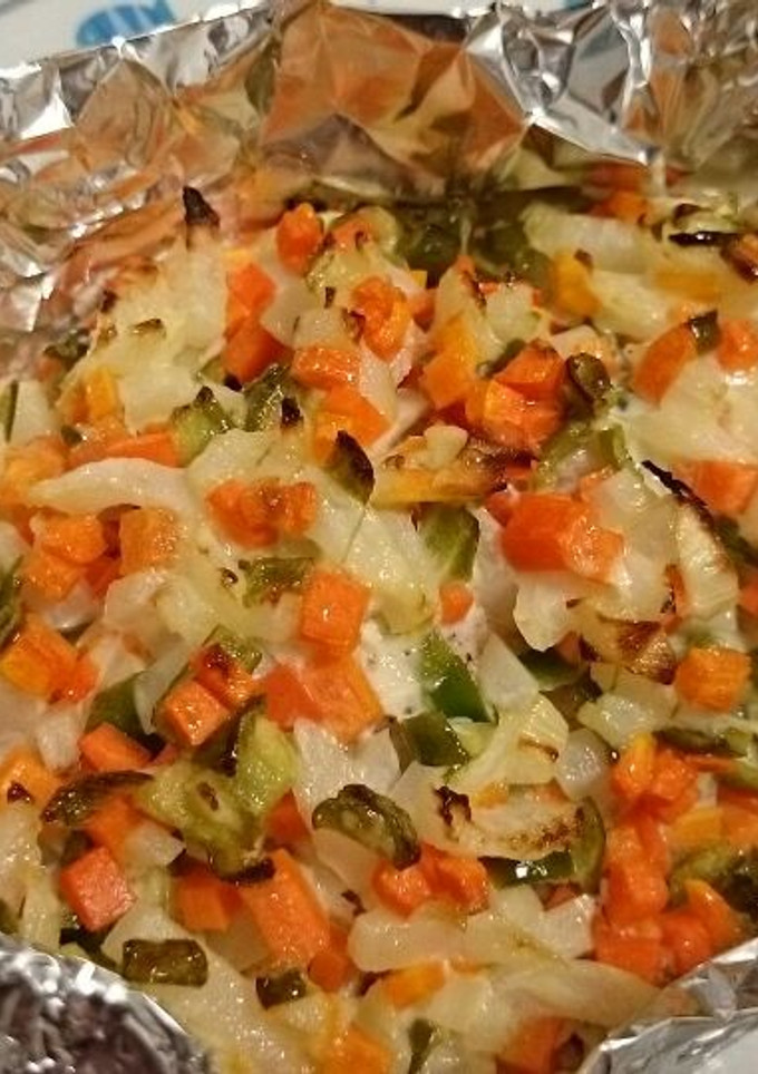 サーモンの野菜マヨネーズ焼き-レシピのメイン写真