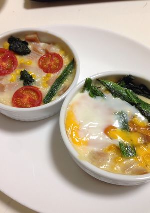 ハムと卵のとろっとチーズ焼き-レシピのメイン写真