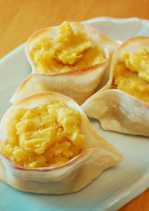 餃子カップで簡単☆スイートポテトパイ-レシピのメイン写真