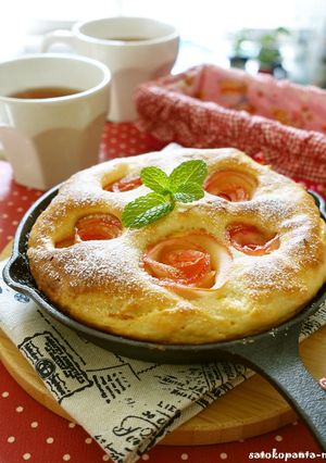 スキレットで簡単HMで林檎の薔薇ケーキ♪-レシピのメイン写真