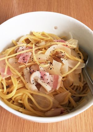 10分で☆きのことベーコンの和風パスタ-レシピのメイン写真