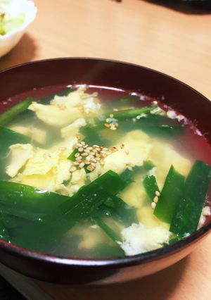ニラ玉スープ-レシピのメイン写真
