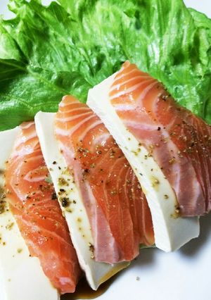☆ｻｰﾓﾝと塩豆腐の和風ｶﾙﾊﾟｯﾁｮ☆-レシピのメイン写真