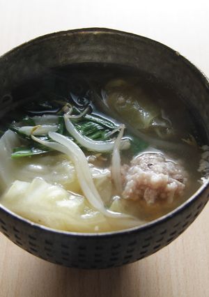生姜とニンニクでぽかぽか肉団子スープ-レシピのメイン写真