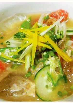 簡単！お手軽夏野菜とシーチキン冷汁丼-レシピのメイン写真