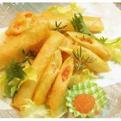 รูปของ 池田さん家のトマトとシソのチーズ春巻き