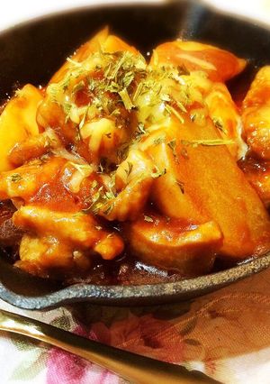 かぶと鳥肉の簡単デミグラスソース風煮込み-レシピのメイン写真