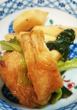 里芋、小松菜の甘カレー炒め 簡単美味しい-レシピのメイン写真