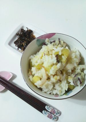 さつま芋と竹輪の炊き込みご飯＊佃煮付＊-レシピのメイン写真
