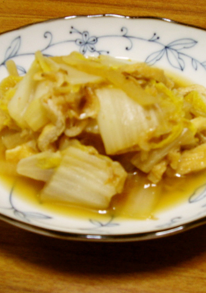 白菜と油揚げの醤油だけ-レシピのメイン写真