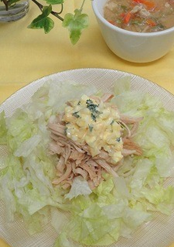 蒸し鶏 らっきょうのタルタルソース乗せ-レシピのメイン写真